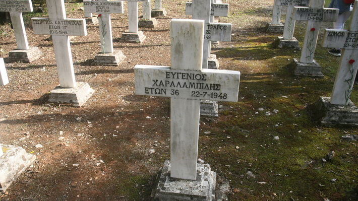 Το μνήμα του Ευγένη Χαραλαμπίδη στο νησάκι Λαζαρέτο της Κέρκυρας